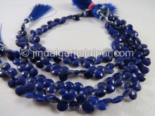 Lapis Faceted Heart